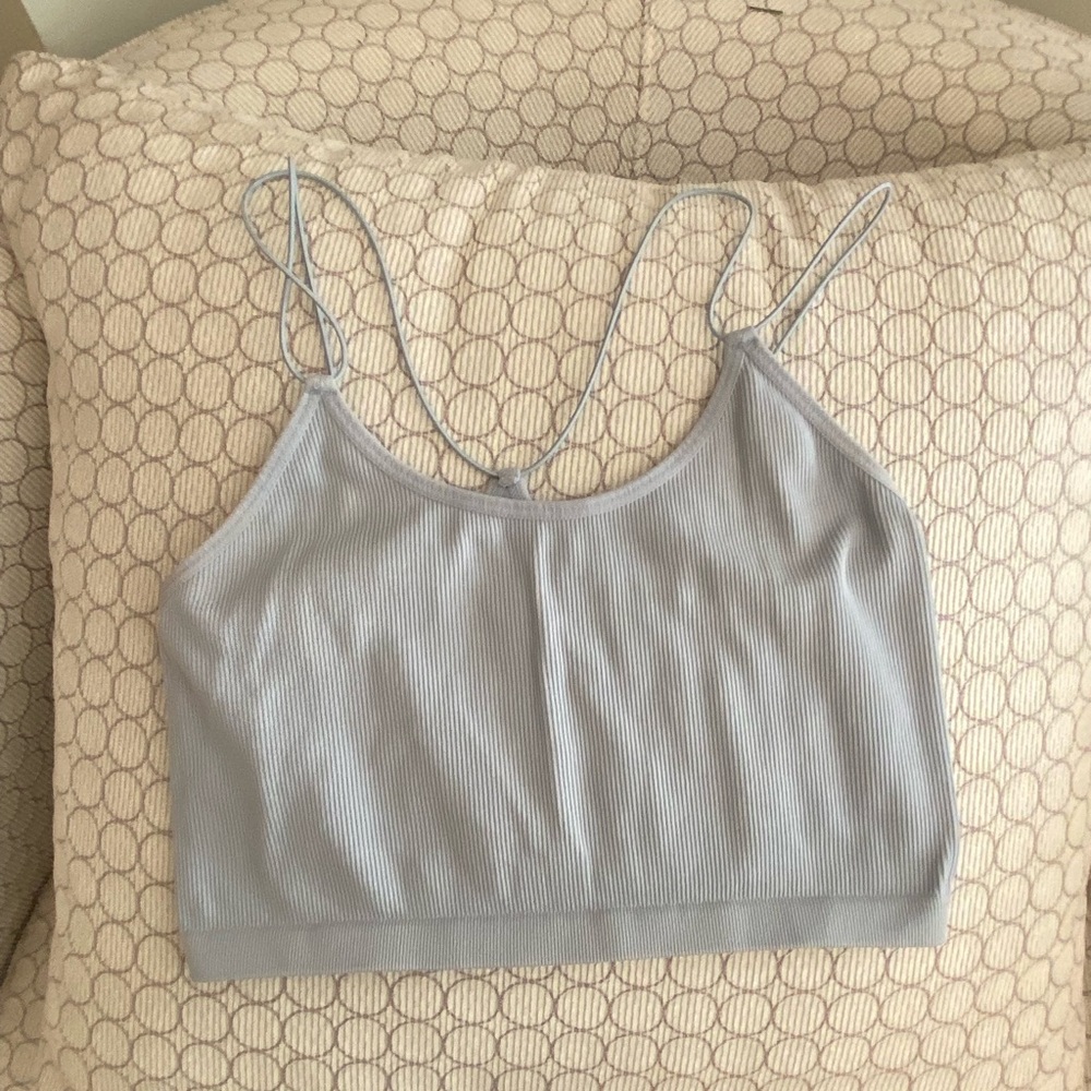Bozzolo Soft Gray Ribbed Bralette